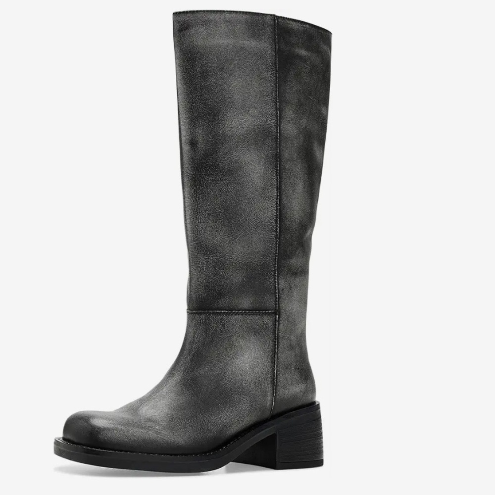 NWT Free People Dana Distressed Black Boots